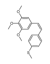 (Z)-1-<4-(methylthio)phenyl>-2-(3,4,5-trimethoxyphenyl)ethene Structure