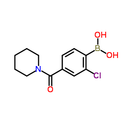 20Chloro-4-(1-piperidinylcarbonyl)phenylboronic acid Structure