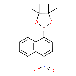 4,4,5,5-tetramethyl-2-(4-nitronaphthalen-1-yl)-1,3,2-dioxaborolane structure