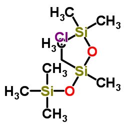 3-chloromethyl heptamethyl trisiloxane structure