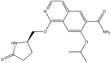 (R)-7-isopropoxy-1-((5-oxopyrrolidin-2-yl)methoxy)isoquinoline-6-carboxamide结构式