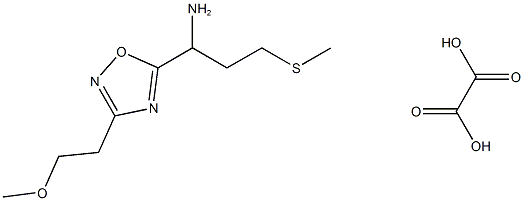 1-(3-(2-Methoxyethyl)-1,2,4-oxadiazol-5-yl)-3-(methylthio)propan-1-amine oxalate Structure