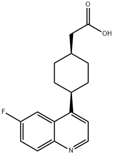 顺式-4-(6-氟-4-喹啉基)环己烷乙酸图片