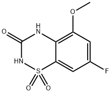 7-氟-5-甲氧基-2H-苯并[E][1,2,4]噻二嗪-3(4H)-酮1,1-二氧化物结构式