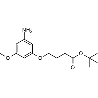 4-(3-氨基-5-甲氧基苯氧基)丁酸1,1-二甲基乙酯结构式