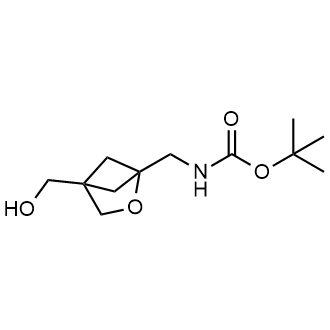 Tert-butyln-[[4-(hydroxymethyl)-2-oxabicyclo[2.1.1]hexan-1-yl]methyl]carbamate structure