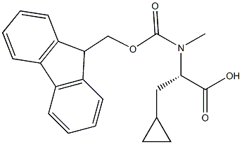 (S)-2-(N-Fmoc-N-methyl-amino)-3-cyclopropylpropanoic acid Structure