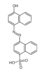 4-[(4-hydroxy-1-naphthyl)azo]naphthalenesulphonic acid结构式