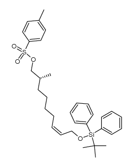 (2R,7Z)-9-(tert-Butyldiphenylsilyloxy)-2-methyl-1-(p-tolylsulfonyloxy)non-7-ene Structure