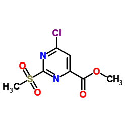 Methyl 6-chloro-2-(methylsulfonyl)pyrimidine-4-carboxylate structure