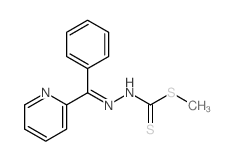 Hydrazinecarbodithioicacid, 2-(phenyl-2-pyridinylmethylene)-, methyl ester Structure