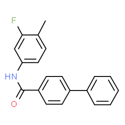 N-(3-fluoro-4-methylphenyl)[1,1'-biphenyl]-4-carboxamide结构式