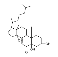 3,5,14-trihydroxycholest-7-en-6-one结构式