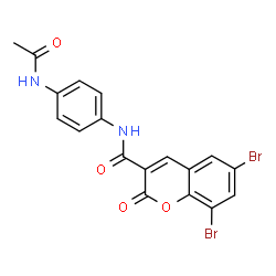 N-[4-(acetylamino)phenyl]-6,8-dibromo-2-oxo-2H-chromene-3-carboxamide picture