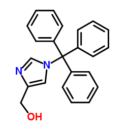 (1-三苯甲基-1H-咪唑-4-基)甲醇结构式