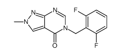 5-[(2,6-difluorophenyl)methyl]-2-methylpyrazolo[3,4-d]pyrimidin-4-one结构式