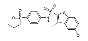 5-chloro-3-methyl-N-(4-propylsulfonylphenyl)-1-benzothiophene-2-sulfonamide结构式