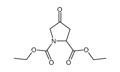 rac-4-oxo-1,2-pyrrolidinedicarboxylic acid diethyl ester Structure