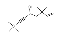 5,5-dimethyl-1-trimethylsilylhept-6-en-1-yn-3-ol结构式