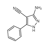 3-amino-5-phenyl-1h-pyrazole-4-carbonitrile结构式