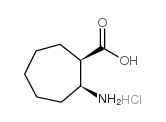 (1R,2S)-(-)-2-氨基环庚烷甲酸盐酸盐结构式