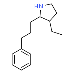 Pyrrolidine, 3-ethyl-2-(3-phenylpropyl)- (9CI)结构式