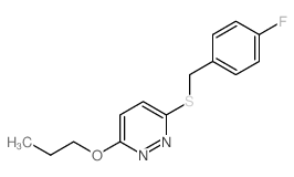 Pyridazine,3-[[(4-fluorophenyl)methyl]thio]-6-propoxy- Structure