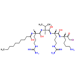 Decanoyl-Arg-Val-Arg-Lys-chloromethylketone结构式