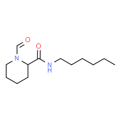 1-Formyl-N-hexyl-2-piperidinecarboxamide structure