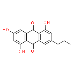 1,3,5-Trihydroxy-7-propyl-9,10-anthracenedione结构式