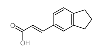 3-(2,3-dihydro-1H-inden-5-yl)prop-2-enoic acid structure