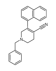 1-benzyl-5-(1-naphthyl)-1,2,3,6-tetrahydropyridine-4-carbonitrile Structure