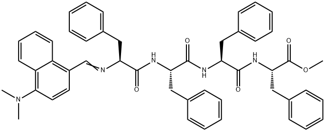 N-[[4-(Dimethylamino)-1-naphthalenyl]methylene]-L-Phe-L-Phe-L-Phe-L-Phe-OMe结构式