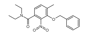 3-benzyloxy-N,N-diethyl-4-methyl-2-nitro-benzamide结构式