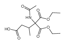 4-acetamido-5-ethoxy-4-(ethoxycarbonyl)-3-methyl-5-oxopentanoic acid结构式