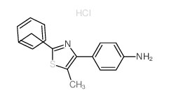 Benzenamine,4-[5-methyl-2-(phenylmethyl)-4-thiazolyl]-, hydrochloride (1:1)结构式