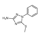 5-methylsulfanyl-1-phenyl-1H-[1,2,4]triazol-3-ylamine结构式