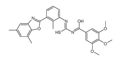 Benzamide, N-[[[3-(5,7-dimethyl-2-benzoxazolyl)-2-methylphenyl]amino]thioxomethyl]-3,4,5-trimethoxy- (9CI)结构式