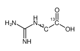 N-(Aminoiminomethyl)-glycine-13C2 structure