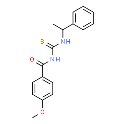 4-methoxy-N-{[(1-phenylethyl)amino]carbonothioyl}benzamide结构式