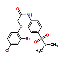 2-(2-Bromo-4-chlorophenoxy)-N-[4-(dimethylsulfamoyl)phenyl]acetamide结构式