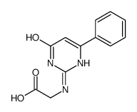 2-[(4-oxo-6-phenyl-1H-pyrimidin-2-yl)amino]acetic acid结构式