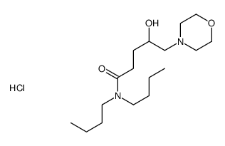 N,N-Dibutyl-gamma-hydroxy-4-morpholinepentanamide monohydrochloride结构式