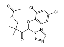 4-acetoxy-1-(2,4-dichloro-phenoxy)-3,3-dimethyl-1-[1,2,4]triazol-1-yl-butan-2-one结构式