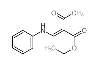 ethyl (2E)-2-(anilinomethylidene)-3-oxo-butanoate结构式