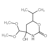 2H-1,3-Oxazin-2-one,4-(dimethoxymethyl)tetrahydro-4-hydroxy-6-(1-methylethyl)- structure