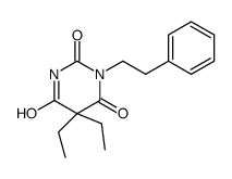 5,5-Diethyl-1-phenethylbarbituric acid结构式