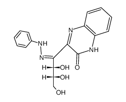 3-(1-phenylhydrazono-D-erythro-2,3,4-trihydroxybut-1-yl)quinoxalin-2-one Structure