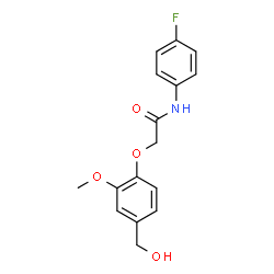 ACETAMIDE, N-(4-FLUOROPHENYL)-2-[4-(HYDROXYMETHYL)-2-METHOXYPHENOXY]-结构式