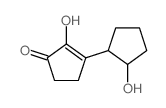 2-hydroxy-3-(2-hydroxycyclopentyl)cyclopent-2-en-1-one structure